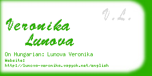 veronika lunova business card